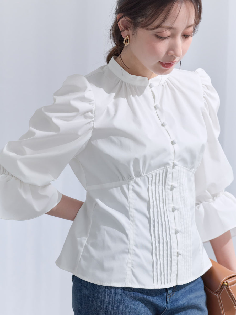 【店舗限定】ギャザーパフスリーブブラウス