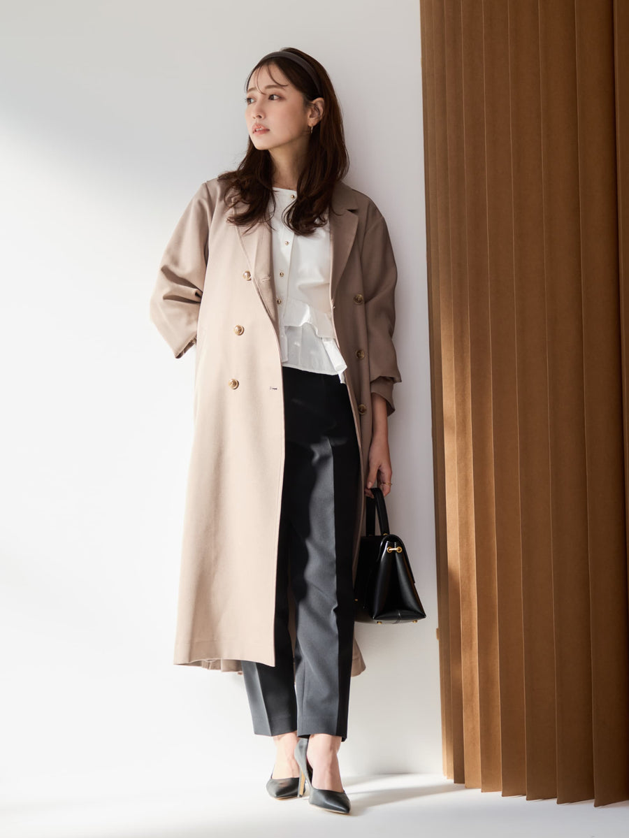 とろみワンタックテーパードパンツ-short & regular　[通常]