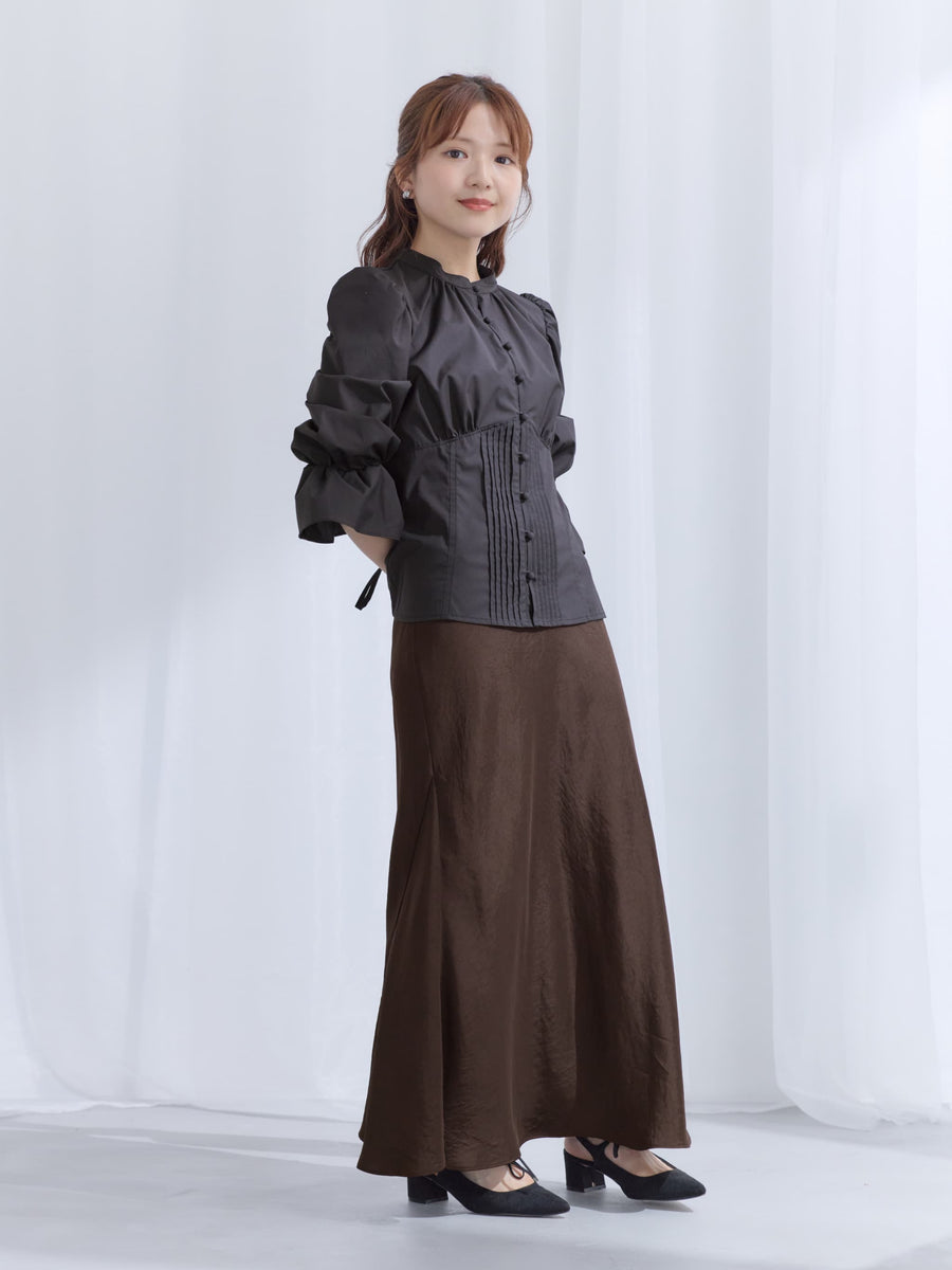【店舗限定】ギャザーパフスリーブブラウス