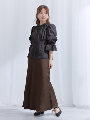 【店舗限定】ギャザーパフスリーブブラウス