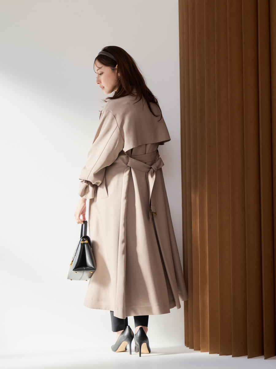 ベーシックとろみトレンチコート-short & regular　[通常]