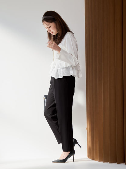 とろみワンタックテーパードパンツ-short & regular　[通常]