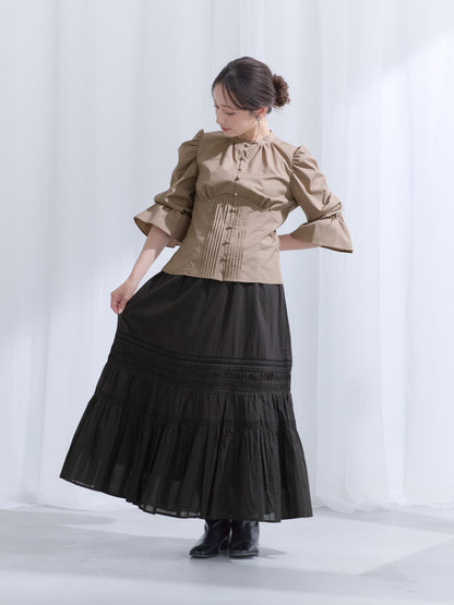 【店舗限定】ギャザーパフスリーブブラウス
