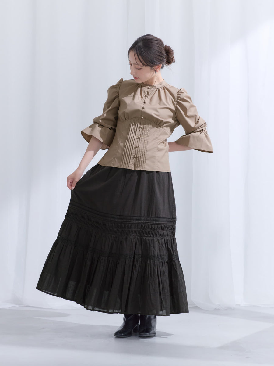 【店舗限定】ギャザーパフスリーブブラウス
