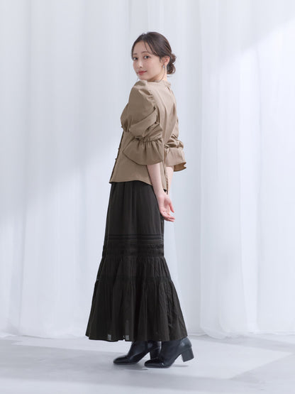 【店舗限定】ギャザーパフスリーブブラウス