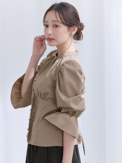 【店舗限定】ギャザーパフスリーブブラウス