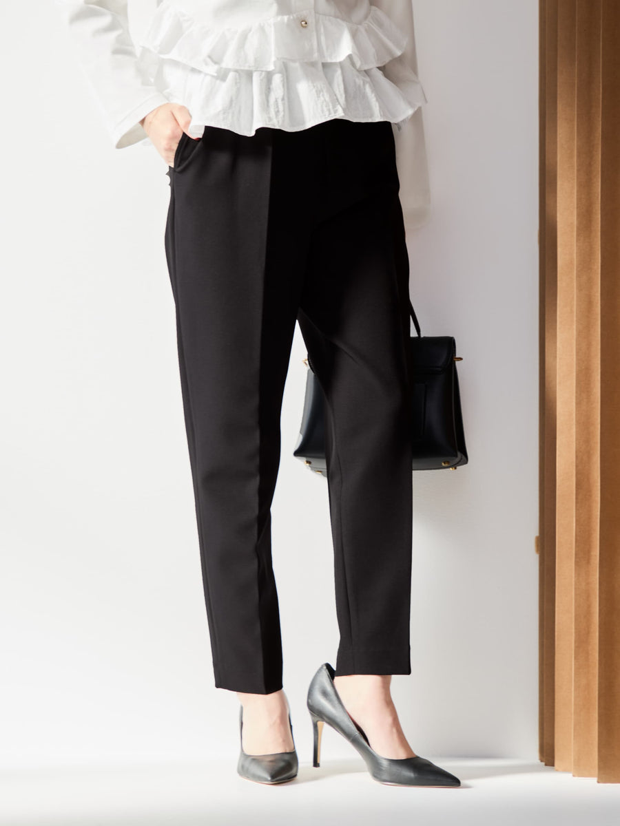 とろみワンタックテーパードパンツ-short & regular　[通常]