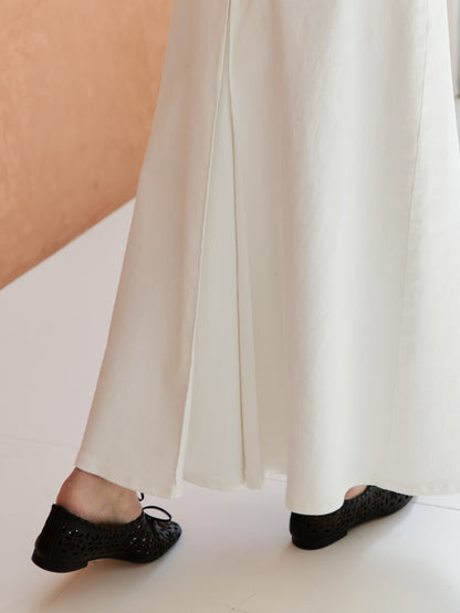 【SOMETHINGコラボ】バックタックデニムスカート-short & regular　[通常]