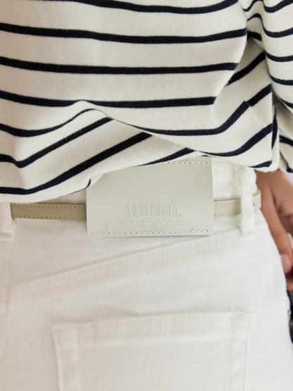 【SOMETHINGコラボ】バックタックデニムスカート-short & regular　[通常]