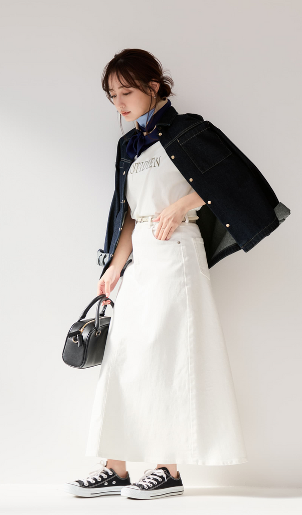 COHINA×SOMETHING Back-Tuck Denim Skirt ＆ Baker Straight Denim