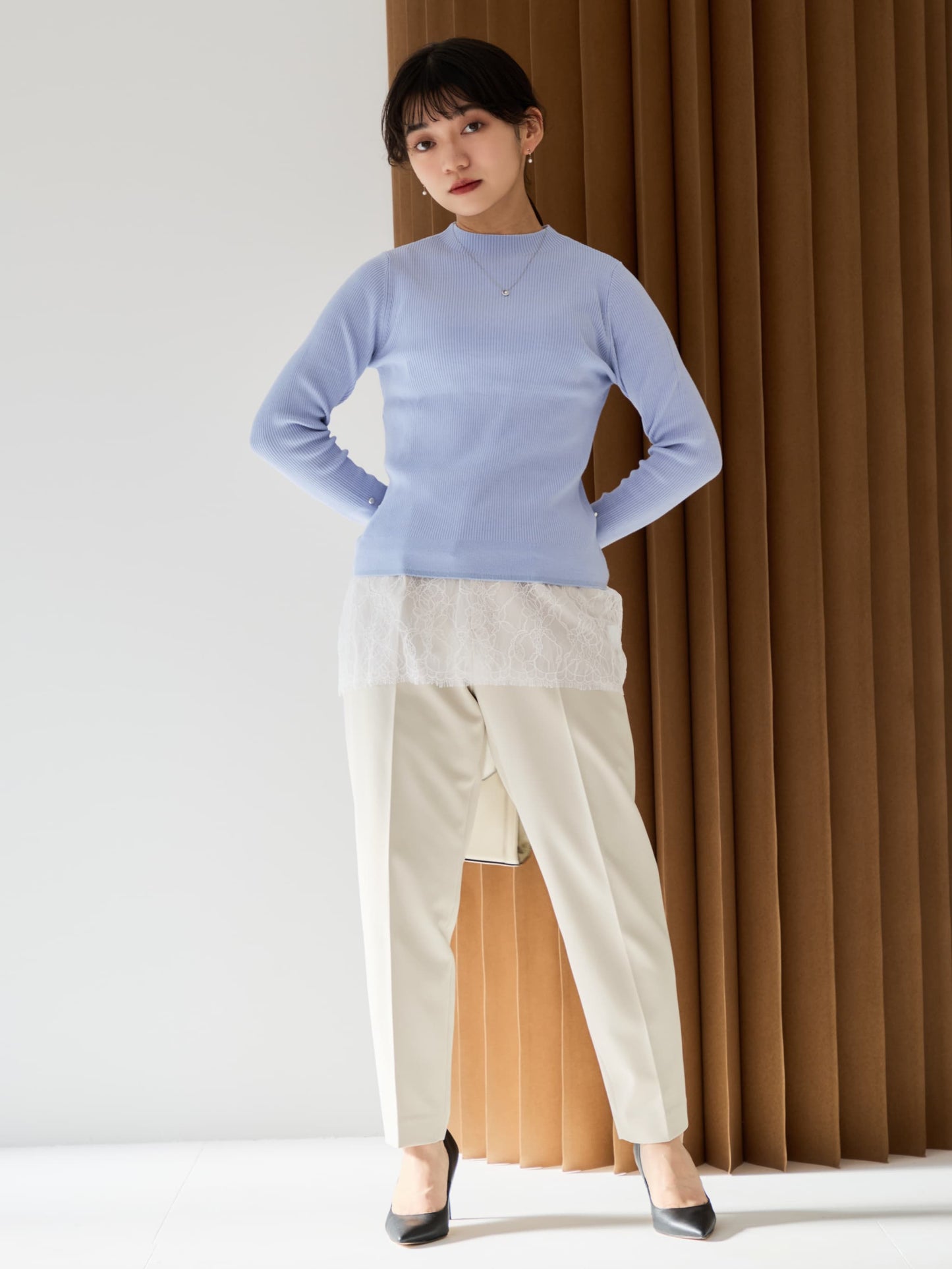 とろみワンタックテーパードパンツ-short & regular　[通常]