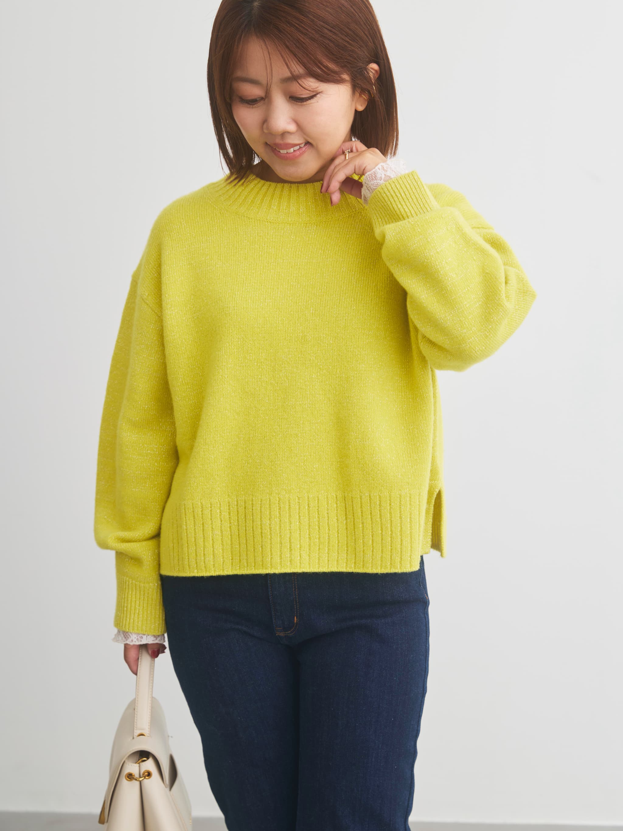 ウールカシミヤボトルネックニット | 小柄・低身長女性向け