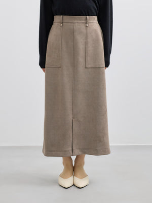 ※こちらが実物のカラーに一番お色味が近くなっております。（グレージュ）<br>143cm | B:73 W:60 H:81 股下:65  | short-XS着用 (ヒールの高さ:3.5cm)