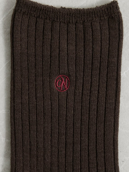 刺繍リブソックス　[通常]