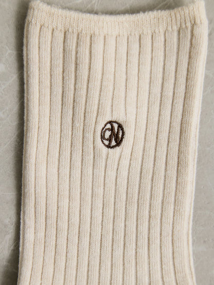 刺繍リブソックス　[通常]