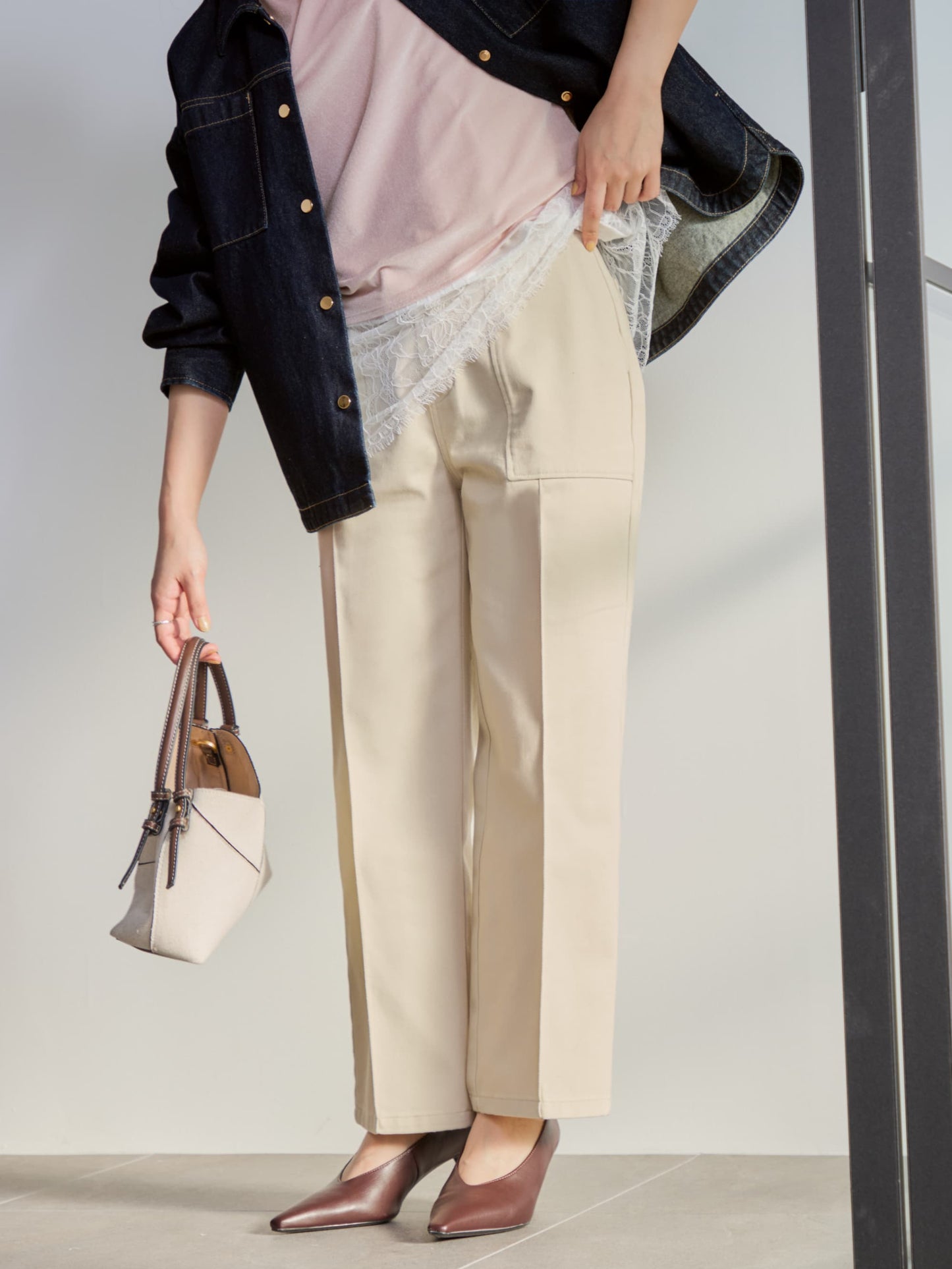 149cm | B:77 W:57 H:82 股下:67 | regular-XS着用