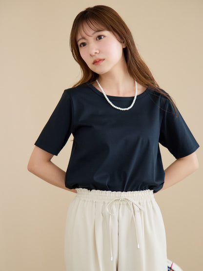 【接触冷感】シルケットコットンベーシックTシャツ　[通常]