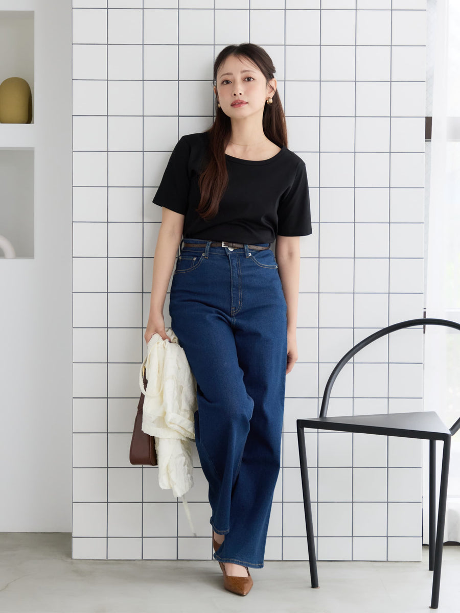 【接触冷感】シルケットコットンベーシックTシャツ　[通常]