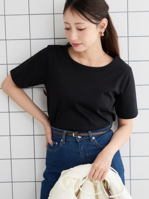 【接触冷感】シルケットコットンベーシックTシャツ　[通常]