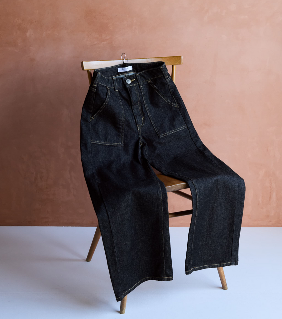 cohina 【SOMETHINGコラボ】ベイカーストレートデニム COHINA×SOMETHING Back-Tuck Denim Skirt ＆ Baker Straight Denim