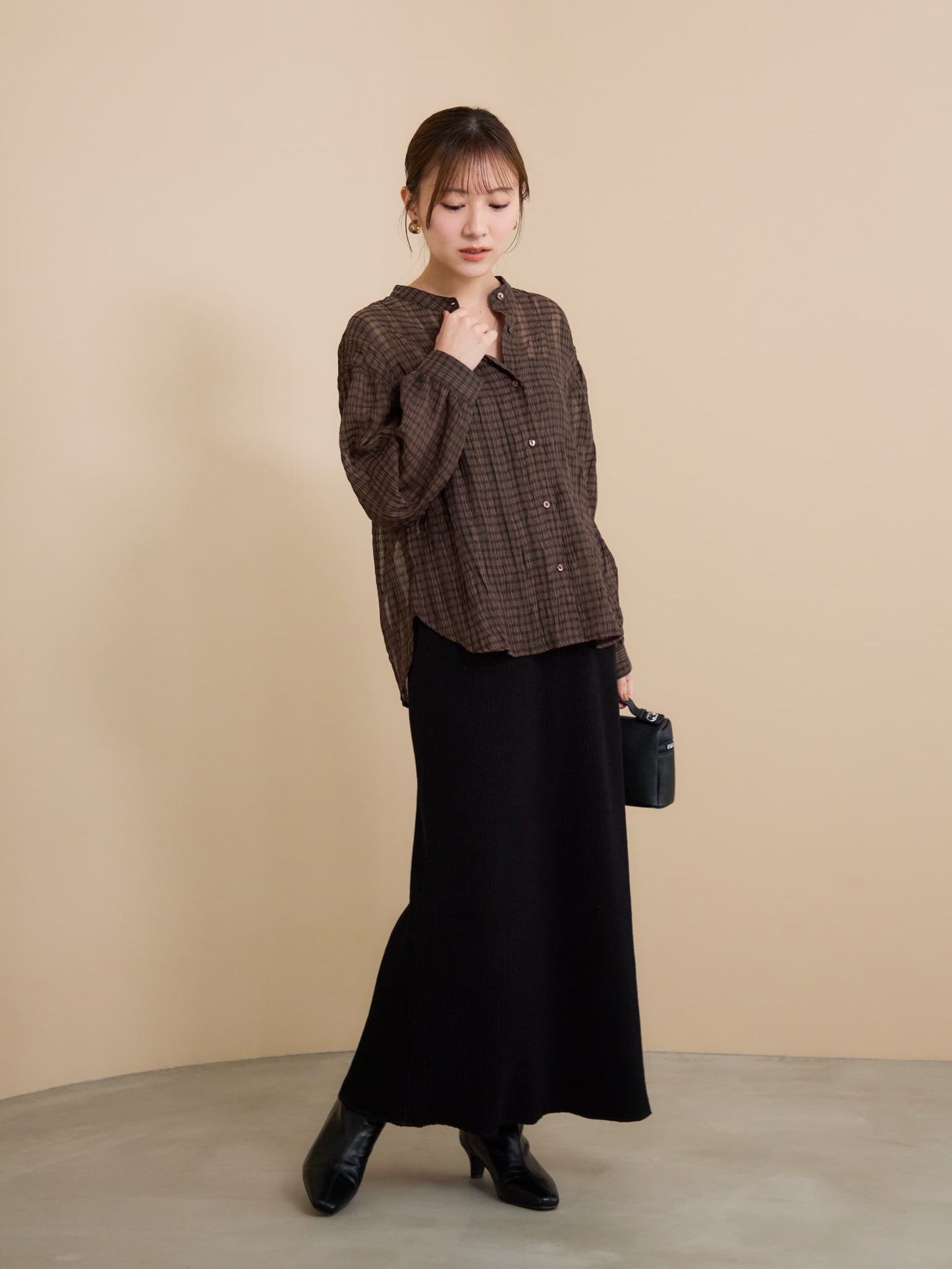 シアーチェックシャツ　[通常]