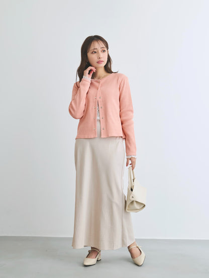 コットンテレコリブカーディガン　[通常]