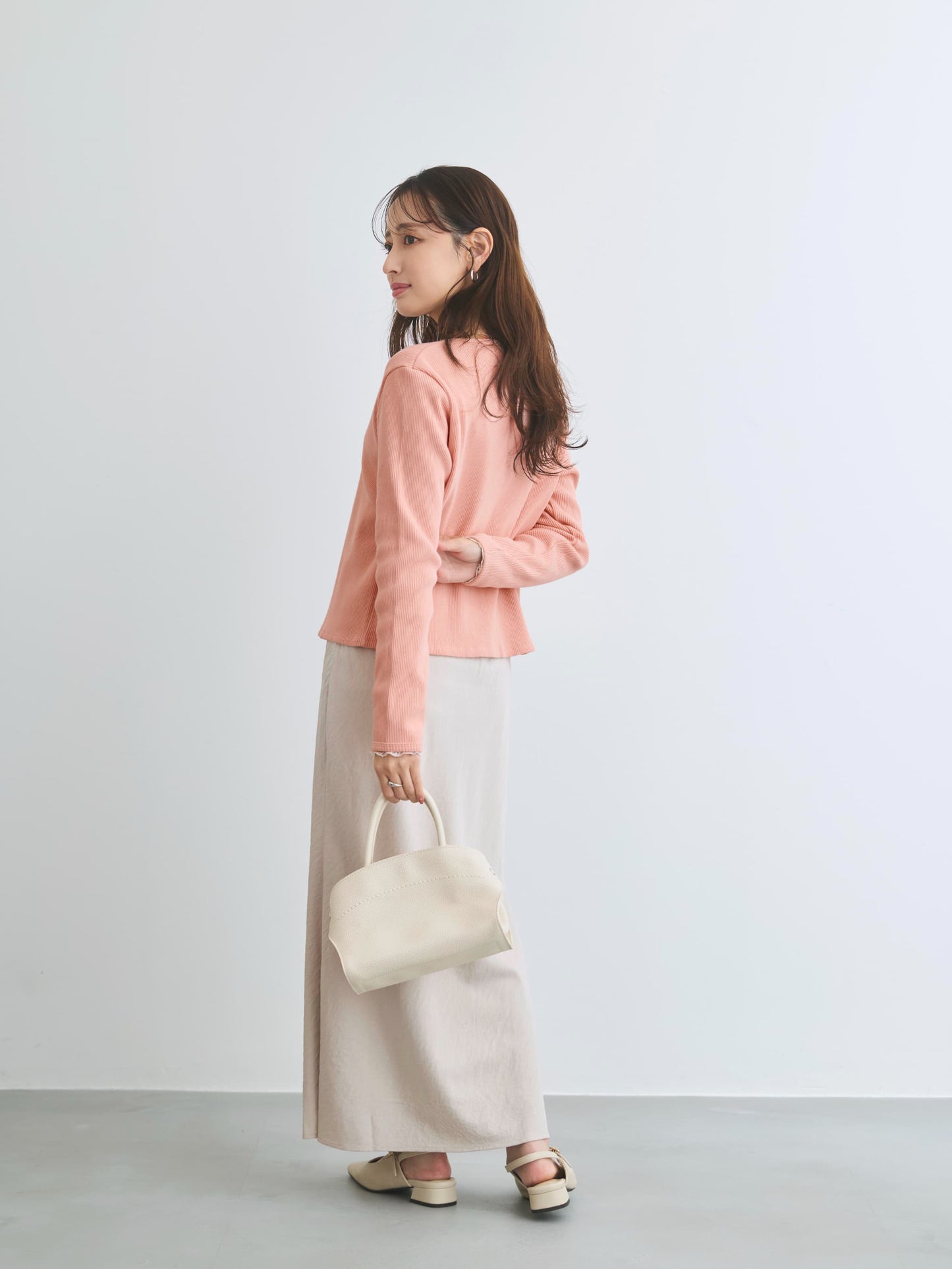 コットンテレコリブカーディガン　[通常]