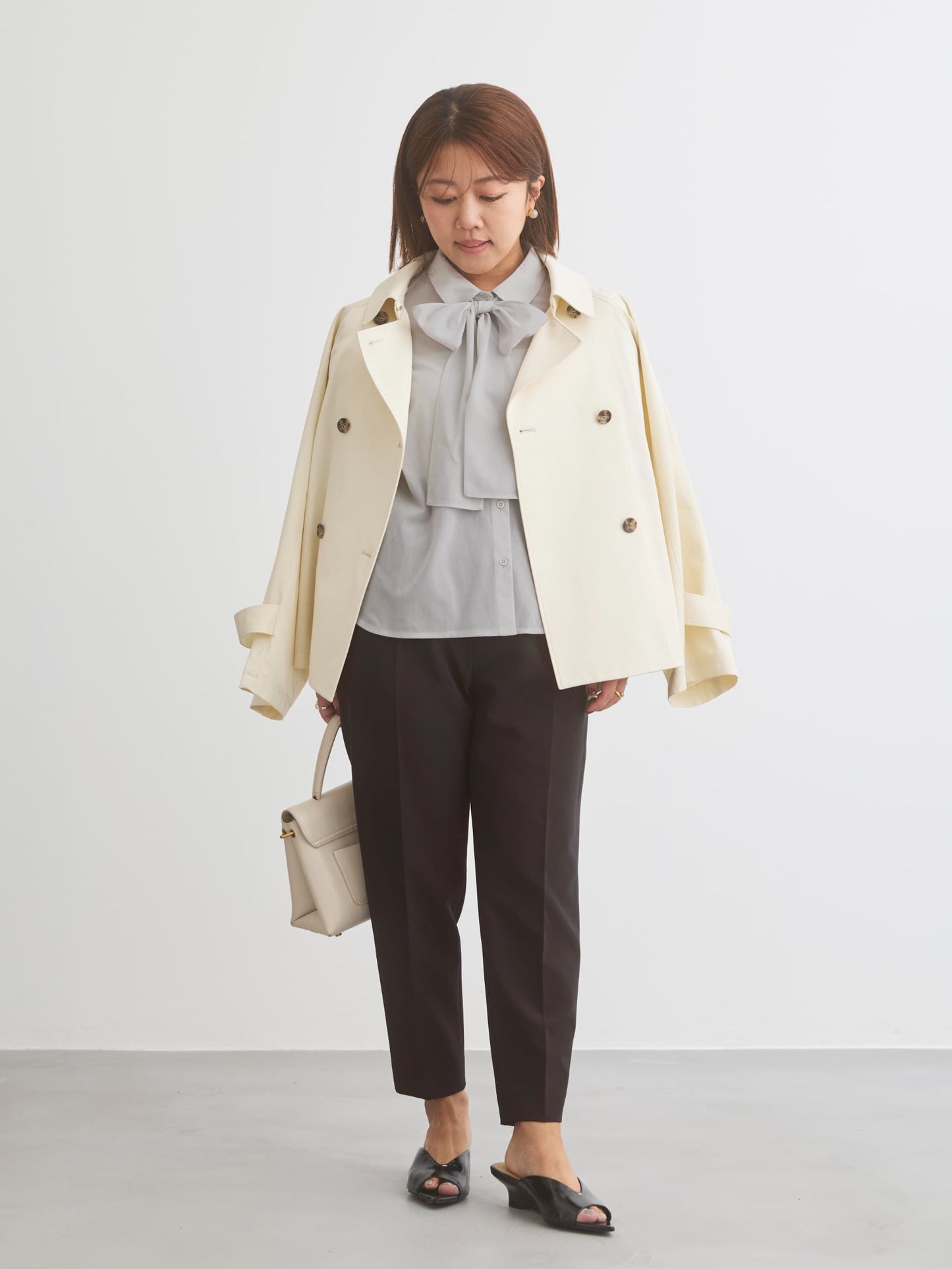 とろみワンタックテーパードパンツ-short & regular　[通常]