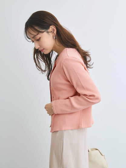 コットンテレコリブカーディガン　[通常]