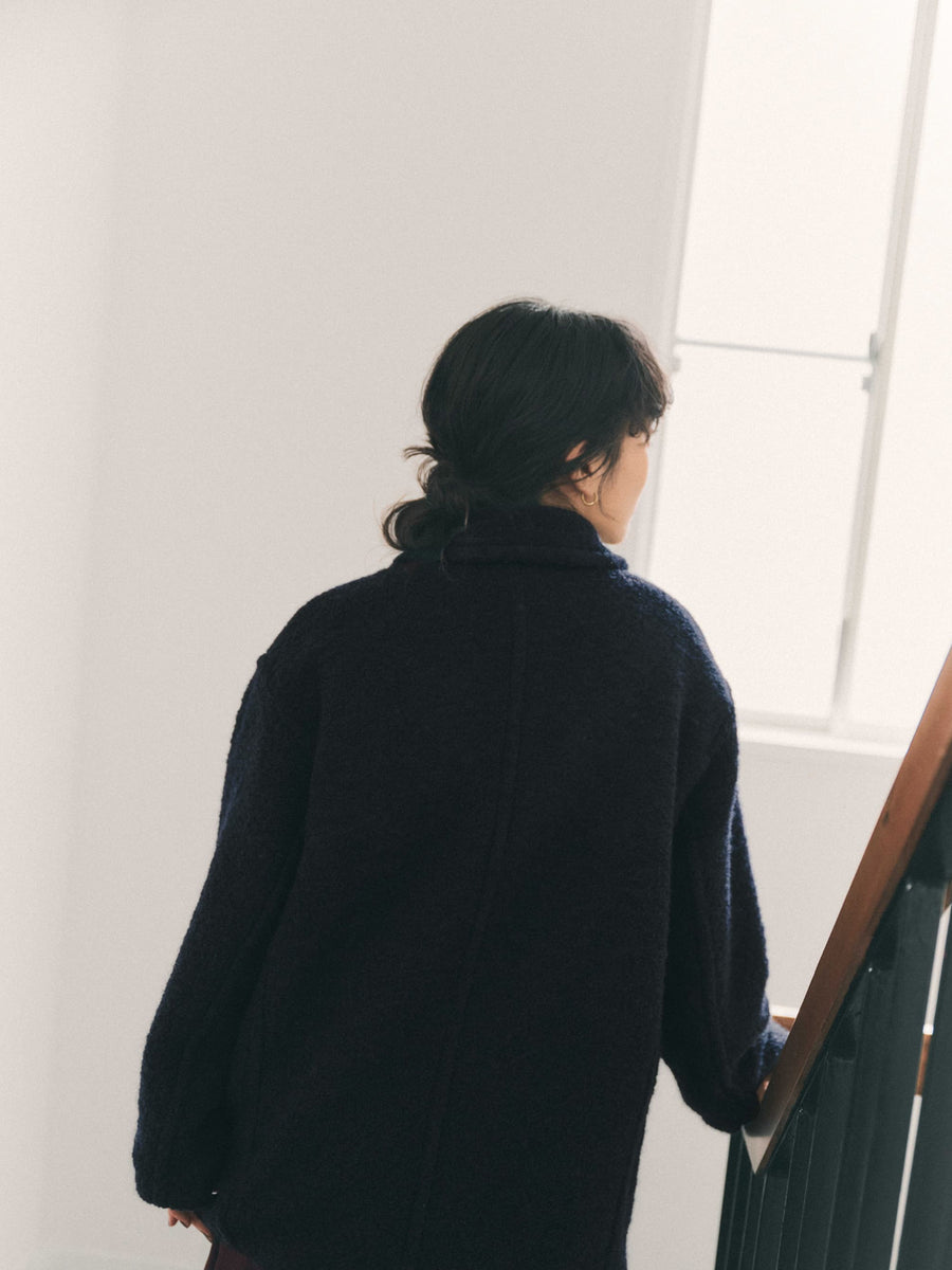 ウールループダブルコート　[通常]