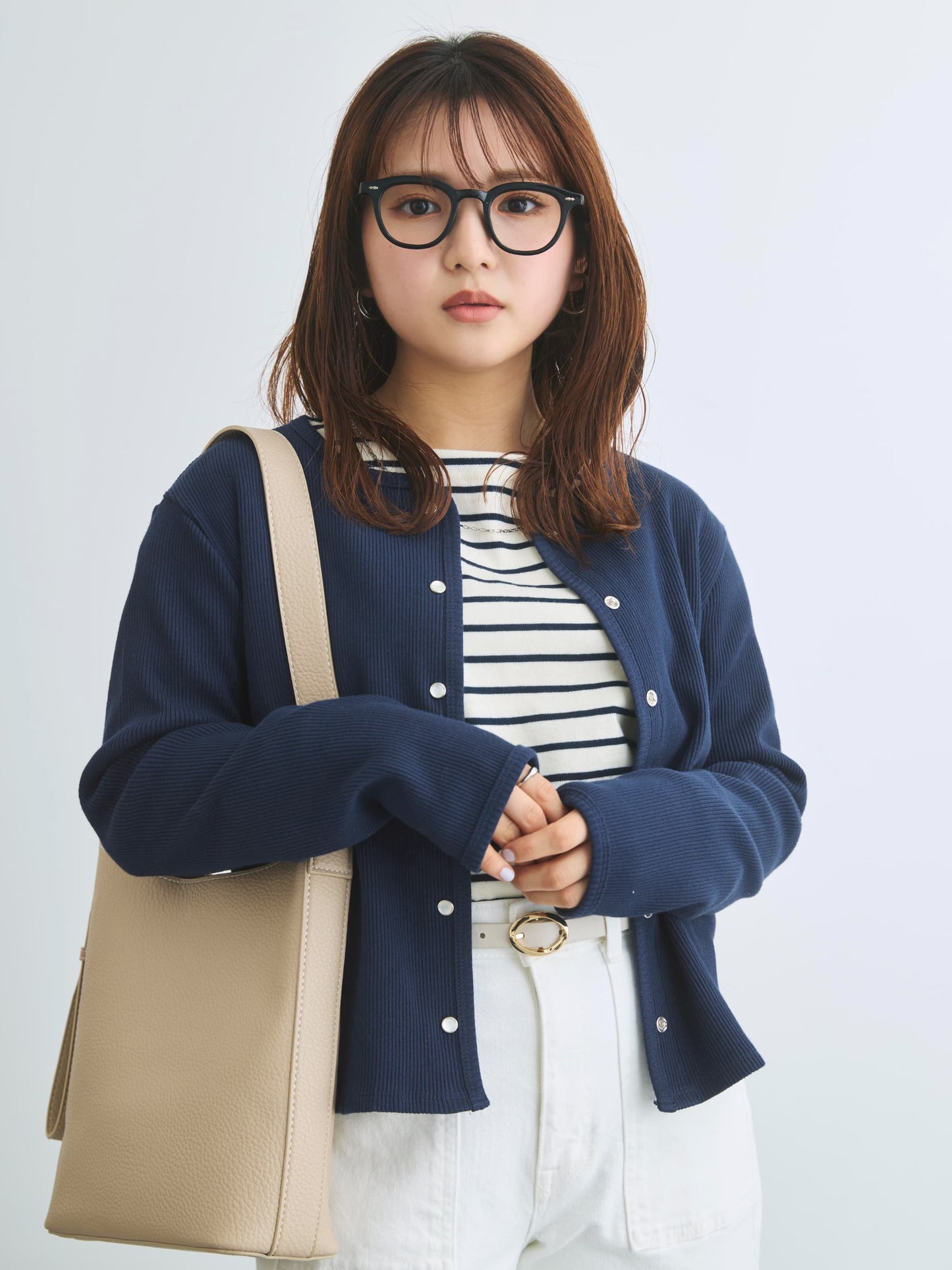 コットンテレコリブカーディガン　[通常]