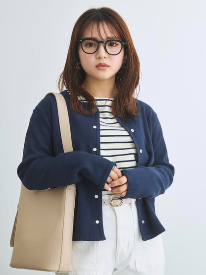 コットンテレコリブカーディガン　[通常]