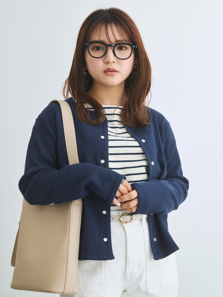 コットンテレコリブカーディガン　[通常]