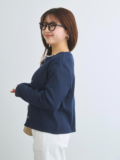 コットンテレコリブカーディガン　[通常]