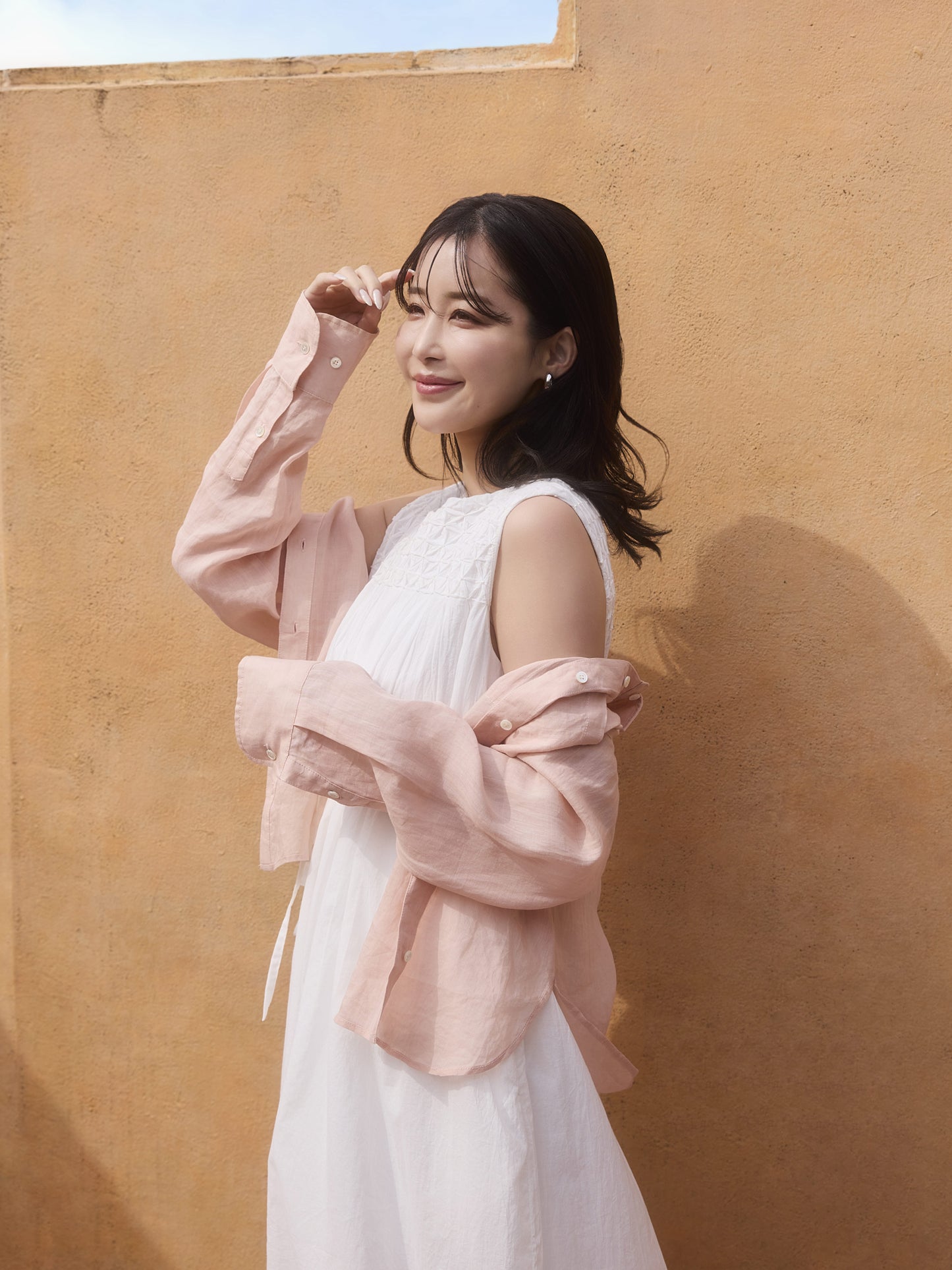 【手洗い可】【Made in India】スモッキングデザインワンピース-short & regular　[通常]