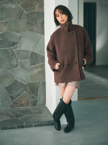 ウールループダブルコート　[通常]