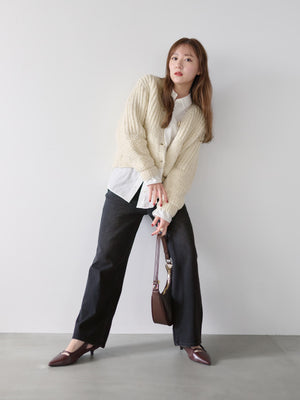 【NEPAL HAND KNIT】パターンミックスカーディガン　[通常]