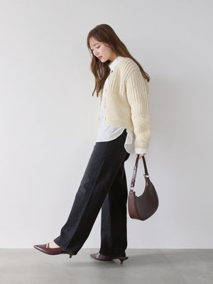 【NEPAL HAND KNIT】パターンミックスカーディガン　[通常]