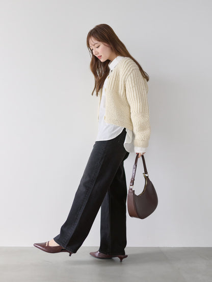 【NEPAL HAND KNIT】パターンミックスカーディガン　[通常]