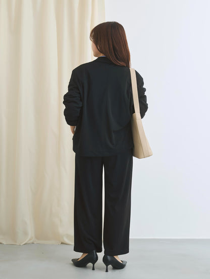 【UVカット/ウォッシャブル/防シワ】リラクシータックパンツ-short & regular　[通常]