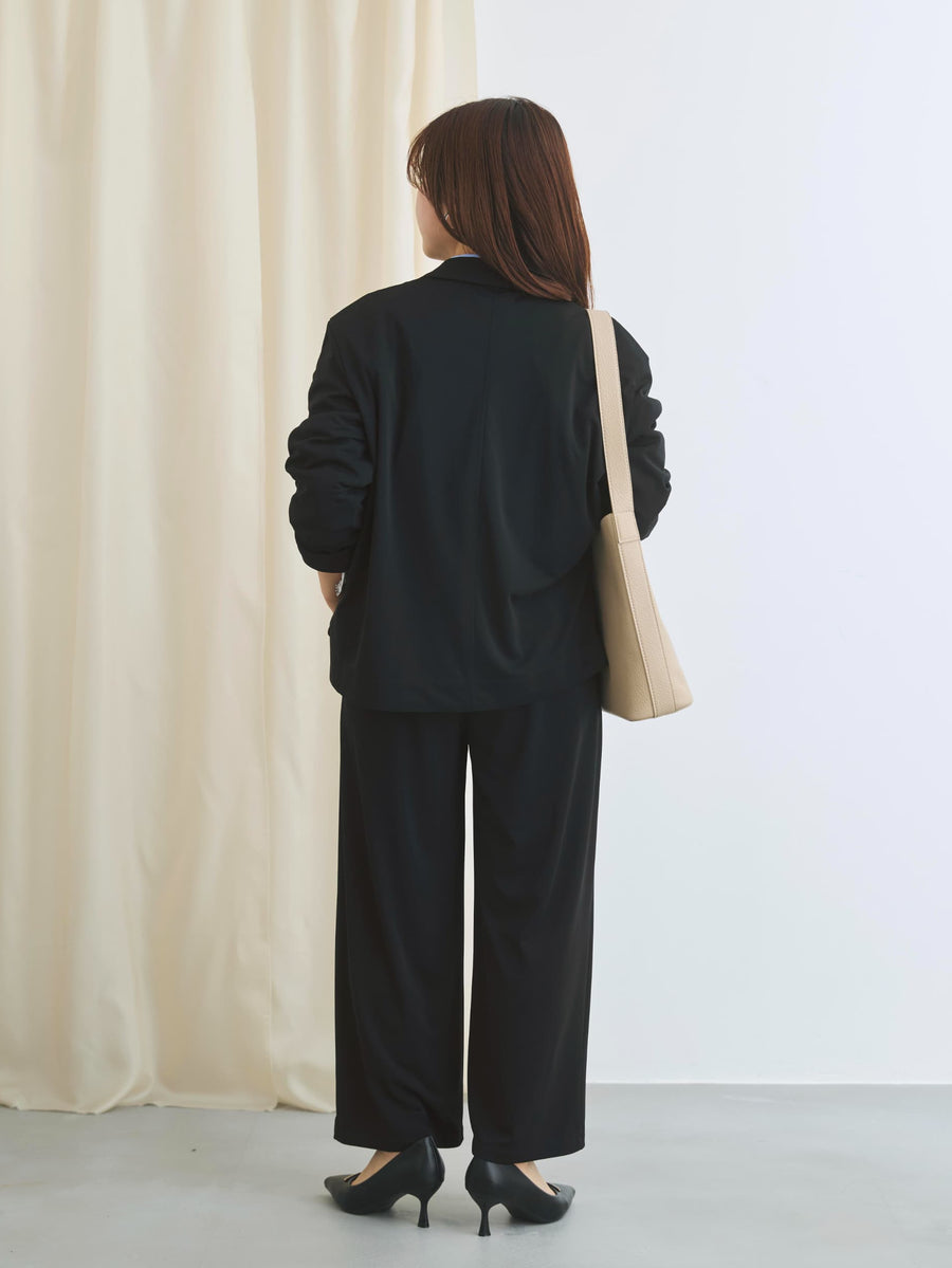 【UVカット/ウォッシャブル/防シワ】リラクシータックパンツ-short & regular　[通常]