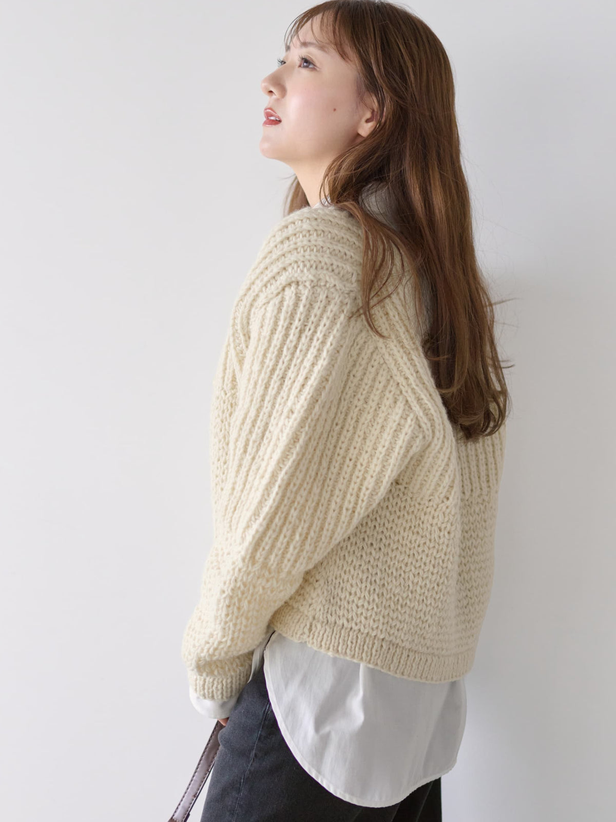 【NEPAL HAND KNIT】パターンミックスカーディガン　[通常]