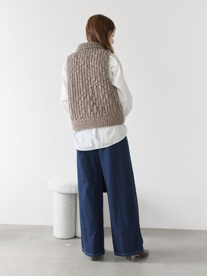 【NEPAL HAND KNIT】ロービングニットベスト　[通常]