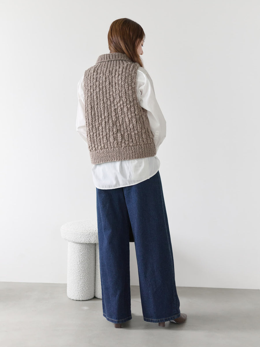 【NEPAL HAND KNIT】ロービングニットベスト　[通常]