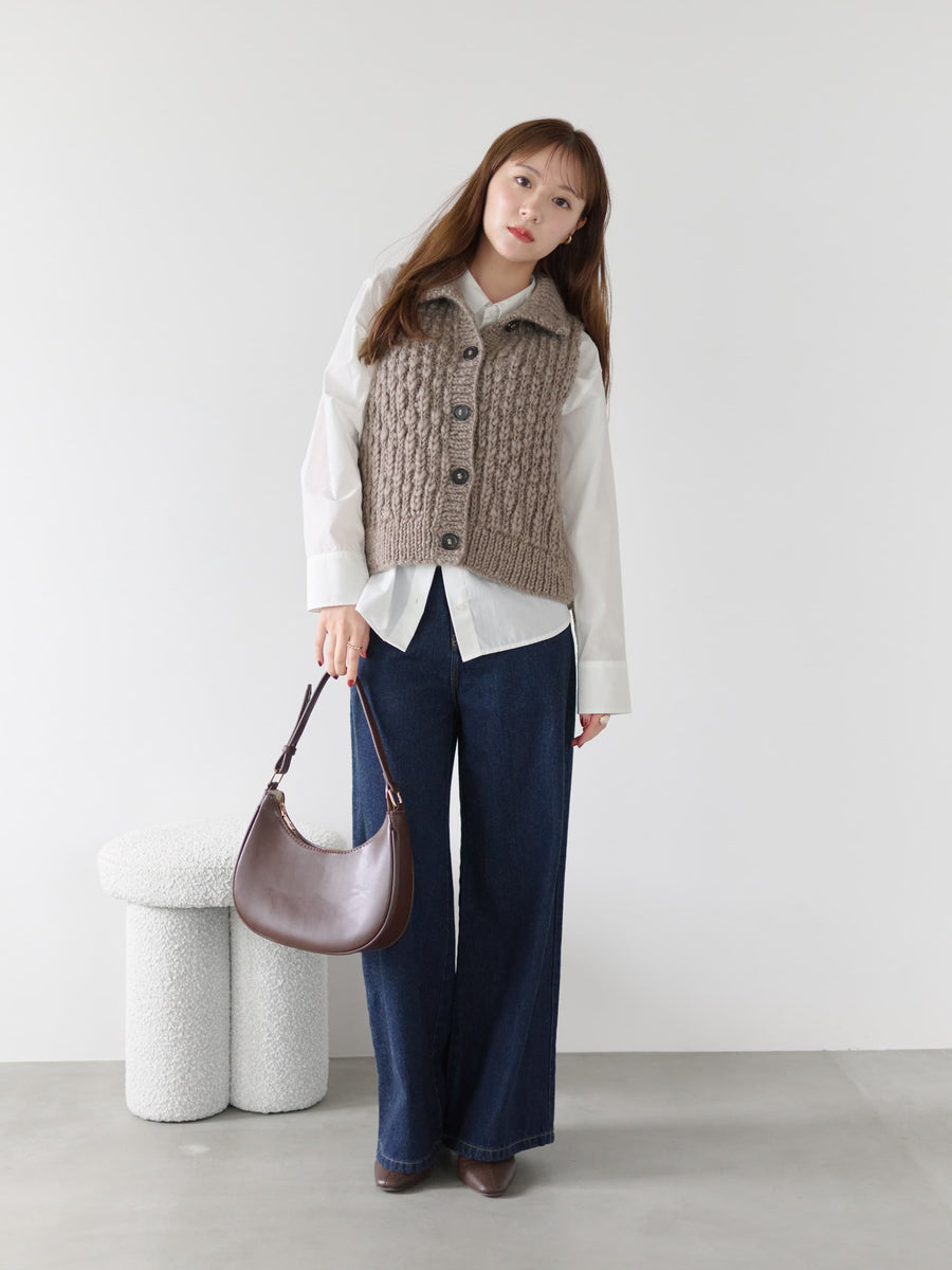 【NEPAL HAND KNIT】ロービングニットベスト　[通常]