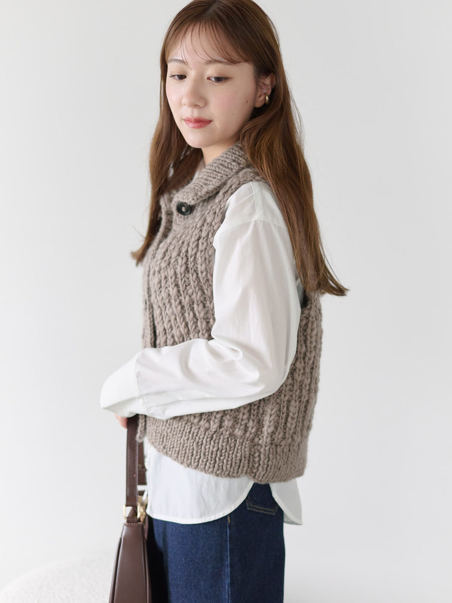 【NEPAL HAND KNIT】ロービングニットベスト　[通常]