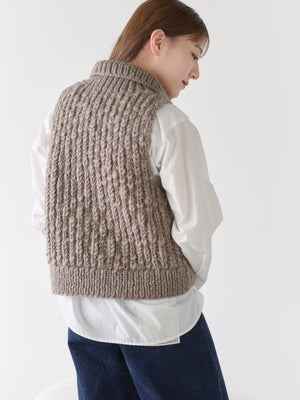 【NEPAL HAND KNIT】ロービングニットベスト　[通常]