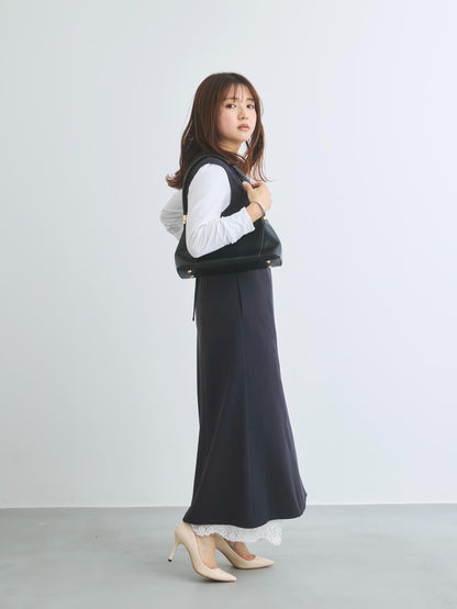 スカラップレースイージーパンツ-short & regular　[通常]