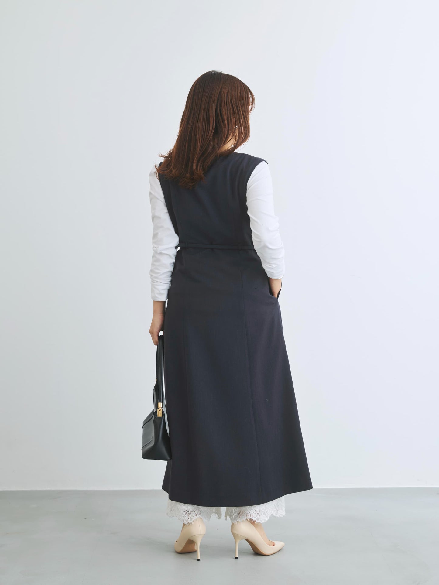 スカラップレースイージーパンツ-short & regular　[通常]