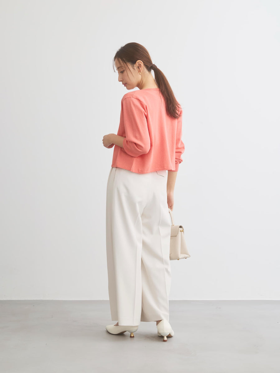 グロッシーゴールドボタンカーディガン　[通常]